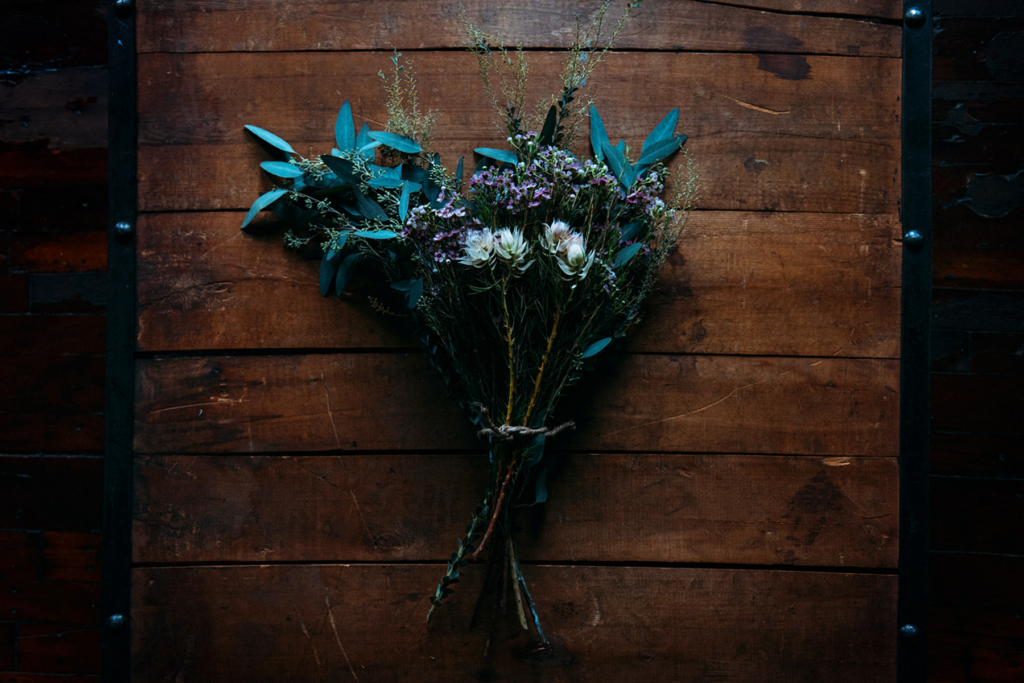 Maine Wedding Flowers - Protea, waxflower, acacia