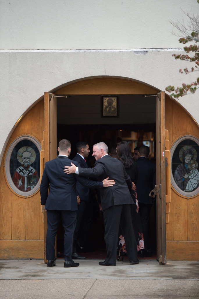 A Maine wedding with a ceremony at St Nicolas Greek Orthodox Church in Portsmouth New Hampshire