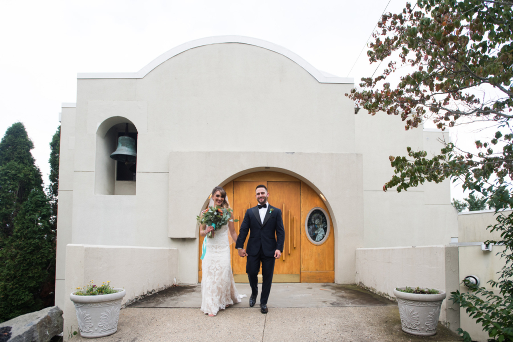 A Maine wedding with a ceremony at St Nicolas Greek Orthodox Church in Portsmouth New Hampshire