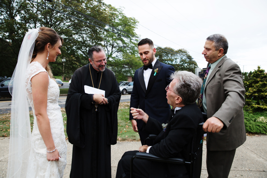 A Maine wedding with a ceremony at St Nicolas Greek Orthodox Church in Portsmouth New Hampshire