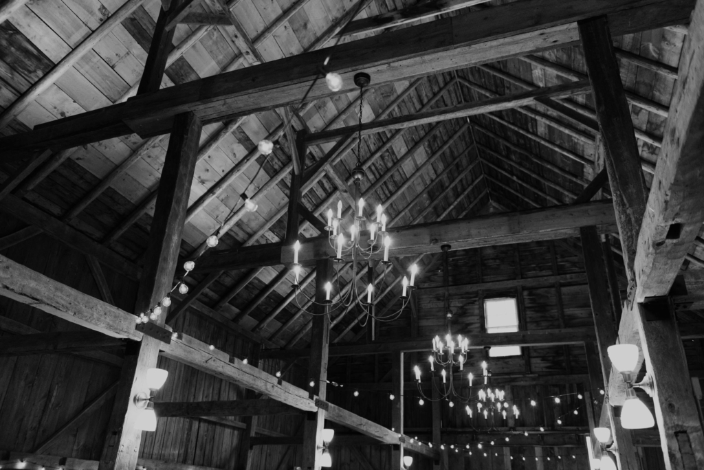 Inside the barn at The Barn on Walnut Hill