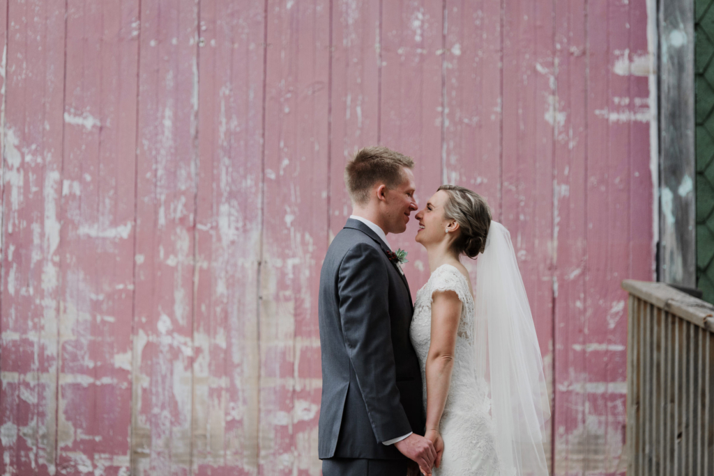 The pink door at The Barn on Walnut Hill