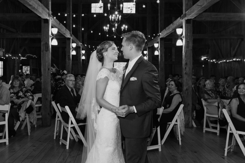 Ed and Jennifer's first dance at The Barn on Walnut Hill