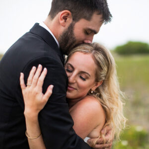 Kevin and Naomi taking a moment alone at their Wychmere Beach Club wedding