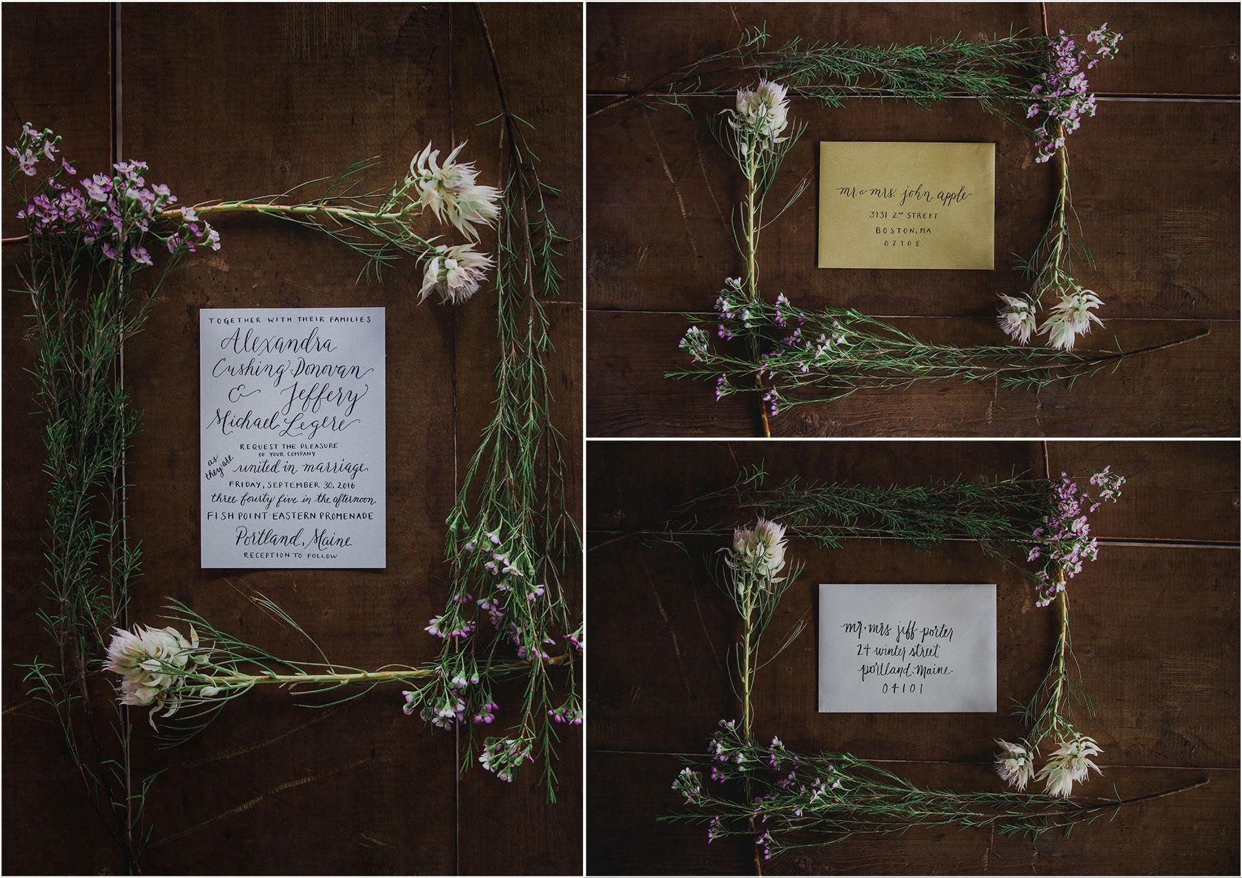Wedding Calligraphy with Alex Mae Designs by Peter Greeno